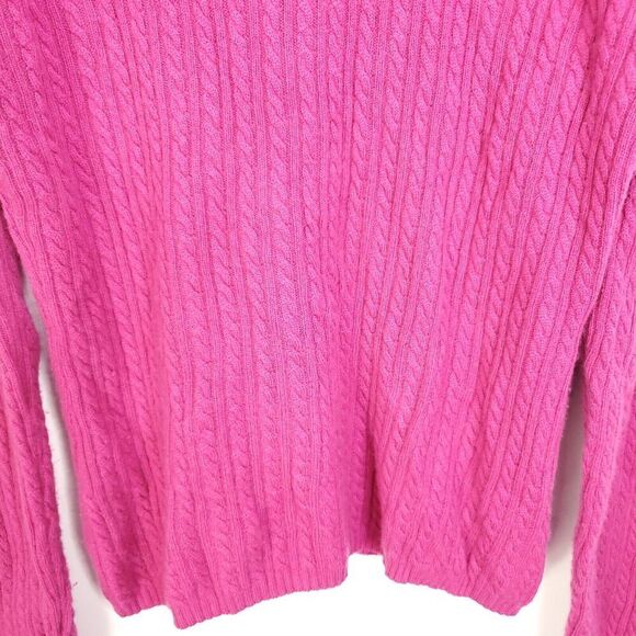 Claudia Nichole Sweater Womens L Cashmere Cableknit Asymmetrical Line Soft Cozy - Picture 3 of 8